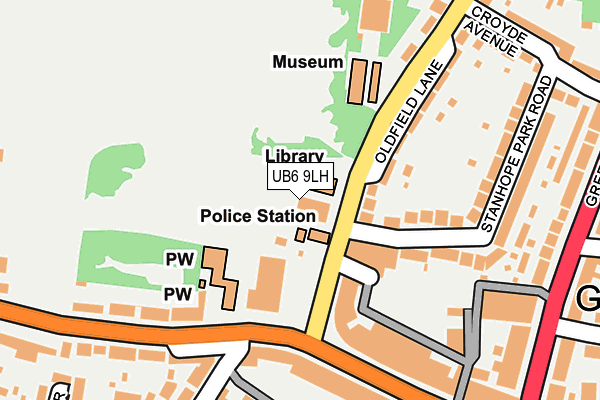 UB6 9LH map - OS OpenMap – Local (Ordnance Survey) UB6 9LH map - OS OpenMap – Local (Ordnance Survey)