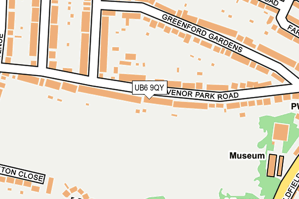 UB6 9QY map - OS OpenMap – Local (Ordnance Survey)