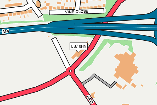 UB7 0HN map - OS OpenMap – Local (Ordnance Survey) UB7 0HN map - OS OpenMap – Local (Ordnance Survey)