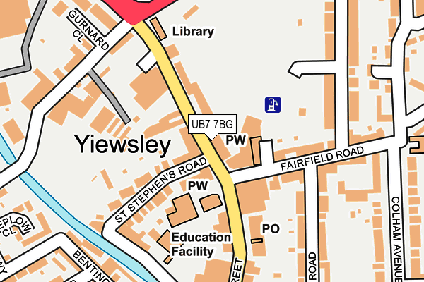 UB7 7BG map - OS OpenMap – Local (Ordnance Survey) UB7 7BG map - OS OpenMap – Local (Ordnance Survey)