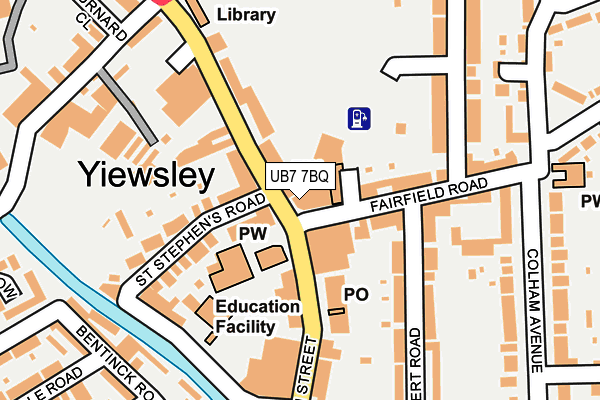 UB7 7BQ map - OS OpenMap – Local (Ordnance Survey) UB7 7BQ map - OS OpenMap – Local (Ordnance Survey)