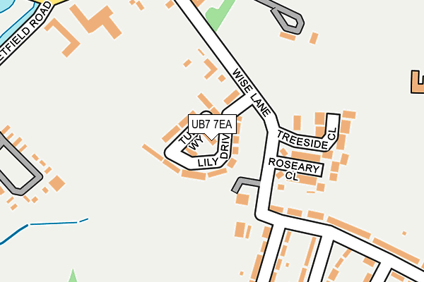 UB7 7EA map - OS OpenMap – Local (Ordnance Survey) UB7 7EA map - OS OpenMap – Local (Ordnance Survey)