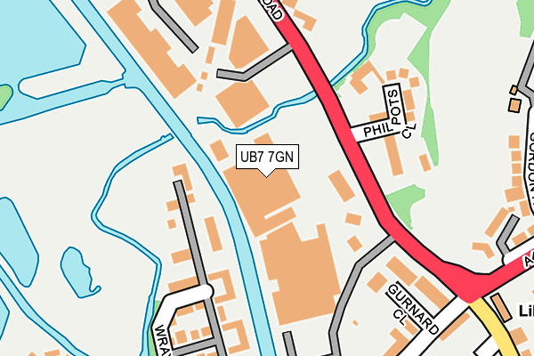 UB7 7GN map - OS OpenMap – Local (Ordnance Survey) UB7 7GN map - OS OpenMap – Local (Ordnance Survey)