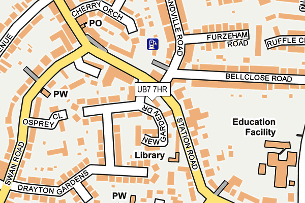 UB7 7HR map - OS OpenMap – Local (Ordnance Survey) UB7 7HR map - OS OpenMap – Local (Ordnance Survey)
