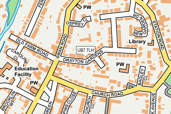 UB7 7LH map - OS OpenMap – Local (Ordnance Survey) UB7 7LH map - OS OpenMap – Local (Ordnance Survey)