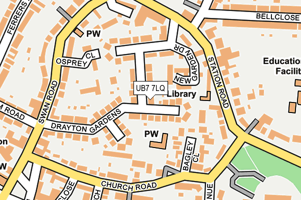 UB7 7LQ map - OS OpenMap – Local (Ordnance Survey) UB7 7LQ map - OS OpenMap – Local (Ordnance Survey)