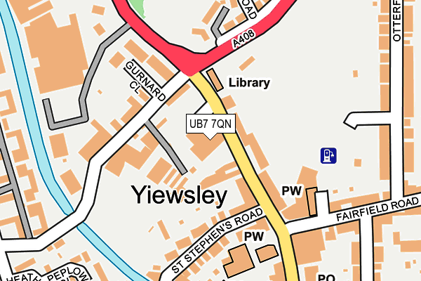 UB7 7QN map - OS OpenMap – Local (Ordnance Survey) UB7 7QN map - OS OpenMap – Local (Ordnance Survey)