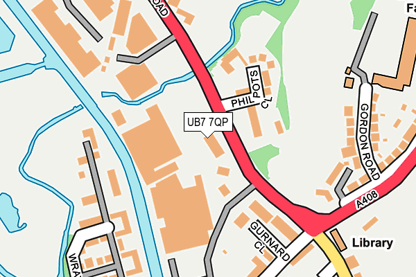UB7 7QP map - OS OpenMap – Local (Ordnance Survey) UB7 7QP map - OS OpenMap – Local (Ordnance Survey)