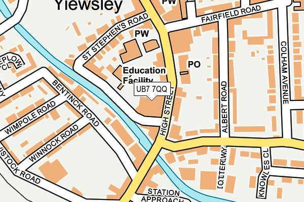 UB7 7QQ map - OS OpenMap – Local (Ordnance Survey) UB7 7QQ map - OS OpenMap – Local (Ordnance Survey)