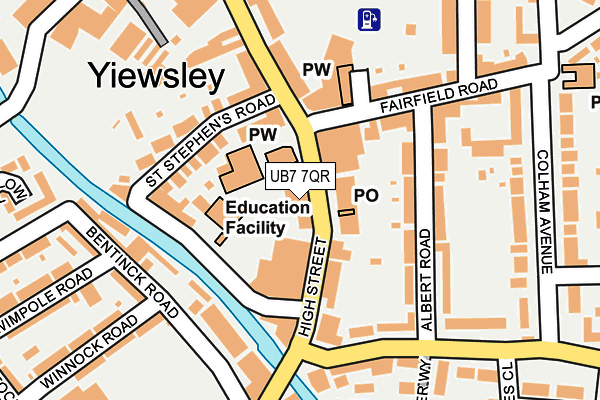 UB7 7QR map - OS OpenMap – Local (Ordnance Survey) UB7 7QR map - OS OpenMap – Local (Ordnance Survey)