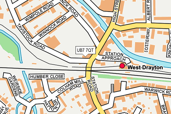 UB7 7QT map - OS OpenMap – Local (Ordnance Survey) UB7 7QT map - OS OpenMap – Local (Ordnance Survey)