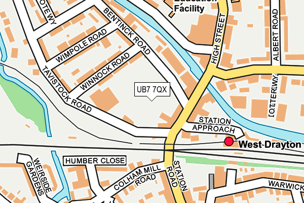 UB7 7QX map - OS OpenMap – Local (Ordnance Survey) UB7 7QX map - OS OpenMap – Local (Ordnance Survey)