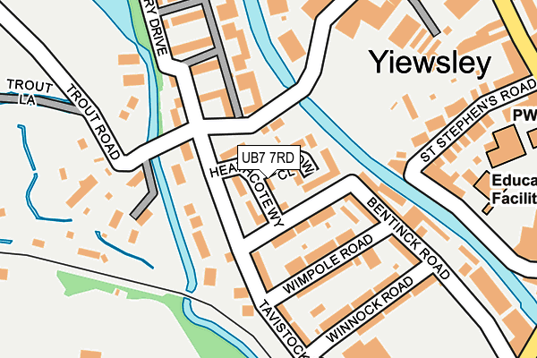 UB7 7RD map - OS OpenMap – Local (Ordnance Survey) UB7 7RD map - OS OpenMap – Local (Ordnance Survey)