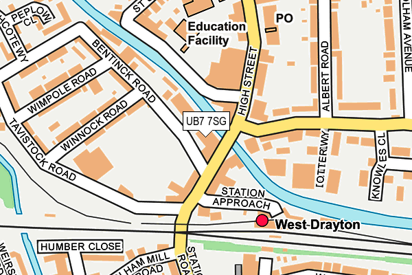 UB7 7SG map - OS OpenMap – Local (Ordnance Survey) UB7 7SG map - OS OpenMap – Local (Ordnance Survey)