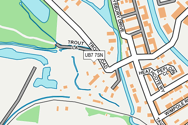 UB7 7SN map - OS OpenMap – Local (Ordnance Survey) UB7 7SN map - OS OpenMap – Local (Ordnance Survey)