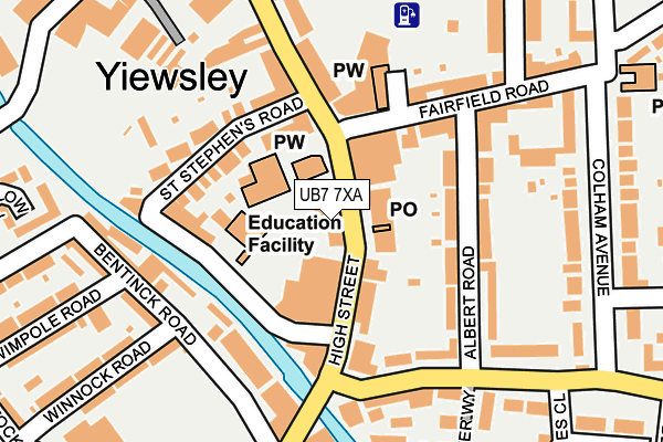 UB7 7XA map - OS OpenMap – Local (Ordnance Survey) UB7 7XA map - OS OpenMap – Local (Ordnance Survey)