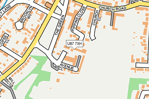 UB7 7XH map - OS OpenMap – Local (Ordnance Survey) UB7 7XH map - OS OpenMap – Local (Ordnance Survey)