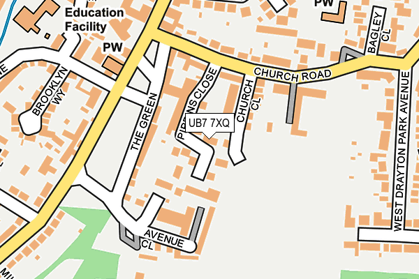 UB7 7XQ map - OS OpenMap – Local (Ordnance Survey) UB7 7XQ map - OS OpenMap – Local (Ordnance Survey)