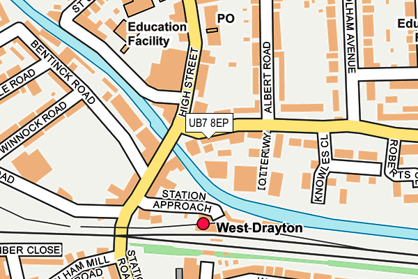 UB7 8EP map - OS OpenMap – Local (Ordnance Survey) UB7 8EP map - OS OpenMap – Local (Ordnance Survey)