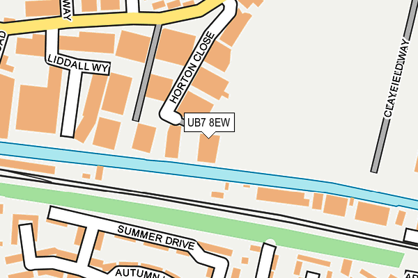 UB7 8EW map - OS OpenMap – Local (Ordnance Survey) UB7 8EW map - OS OpenMap – Local (Ordnance Survey)