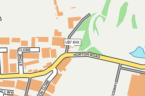 UB7 8HX map - OS OpenMap – Local (Ordnance Survey) UB7 8HX map - OS OpenMap – Local (Ordnance Survey)