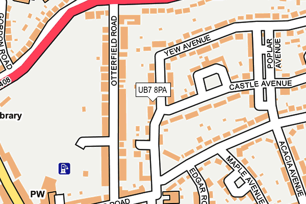 UB7 8PA map - OS OpenMap – Local (Ordnance Survey) UB7 8PA map - OS OpenMap – Local (Ordnance Survey)