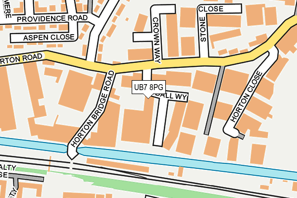 UB7 8PG map - OS OpenMap – Local (Ordnance Survey) UB7 8PG map - OS OpenMap – Local (Ordnance Survey)
