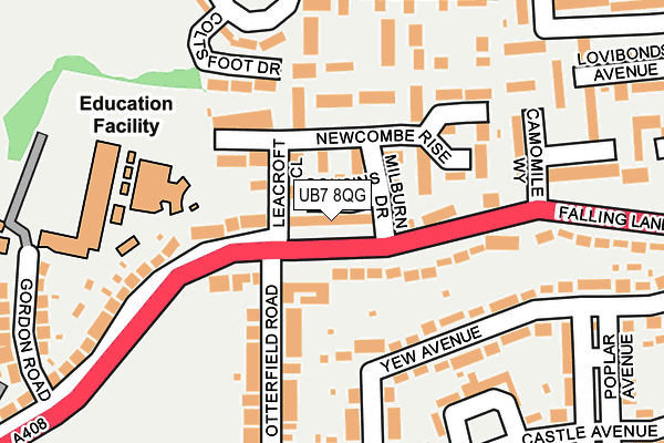 UB7 8QG map - OS OpenMap – Local (Ordnance Survey) UB7 8QG map - OS OpenMap – Local (Ordnance Survey)