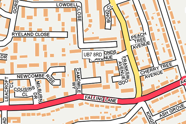 UB7 8RD map - OS OpenMap – Local (Ordnance Survey) UB7 8RD map - OS OpenMap – Local (Ordnance Survey)