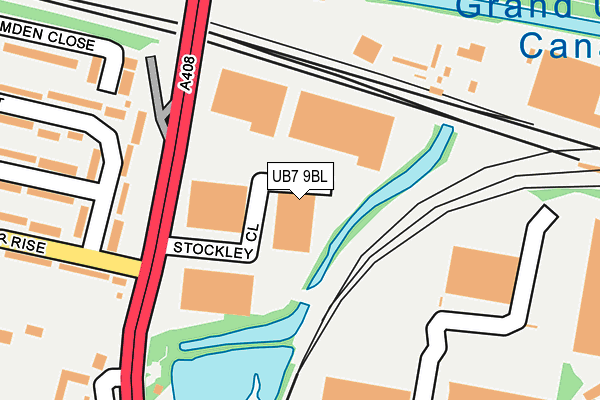 UB7 9BL map - OS OpenMap – Local (Ordnance Survey) UB7 9BL map - OS OpenMap – Local (Ordnance Survey)