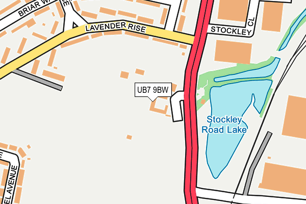 UB7 9BW map - OS OpenMap – Local (Ordnance Survey) UB7 9BW map - OS OpenMap – Local (Ordnance Survey)