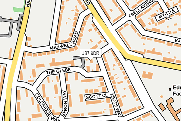 UB7 9DR map - OS OpenMap – Local (Ordnance Survey) UB7 9DR map - OS OpenMap – Local (Ordnance Survey)