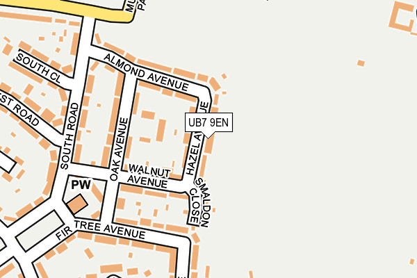 UB7 9EN map - OS OpenMap – Local (Ordnance Survey) UB7 9EN map - OS OpenMap – Local (Ordnance Survey)