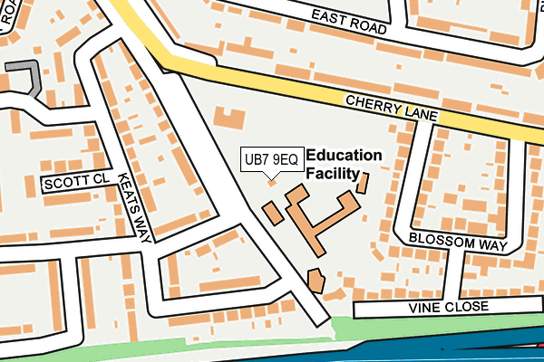 UB7 9EQ map - OS OpenMap – Local (Ordnance Survey) UB7 9EQ map - OS OpenMap – Local (Ordnance Survey)