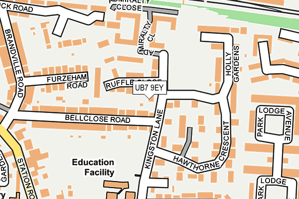 UB7 9EY map - OS OpenMap – Local (Ordnance Survey) UB7 9EY map - OS OpenMap – Local (Ordnance Survey)