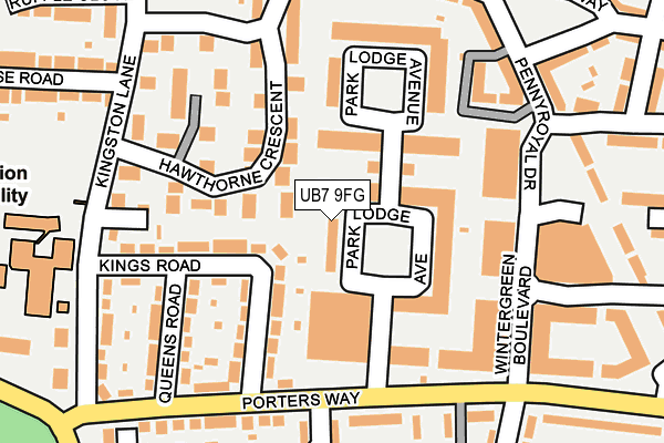 UB7 9FG map - OS OpenMap – Local (Ordnance Survey) UB7 9FG map - OS OpenMap – Local (Ordnance Survey)
