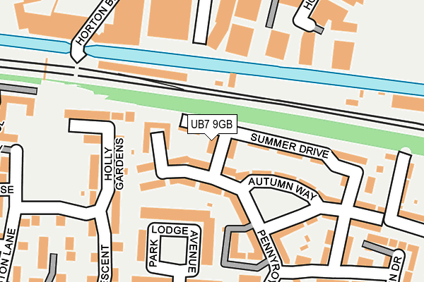 UB7 9GB map - OS OpenMap – Local (Ordnance Survey) UB7 9GB map - OS OpenMap – Local (Ordnance Survey)