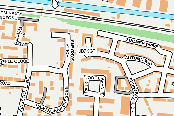 UB7 9GT map - OS OpenMap – Local (Ordnance Survey) UB7 9GT map - OS OpenMap – Local (Ordnance Survey)