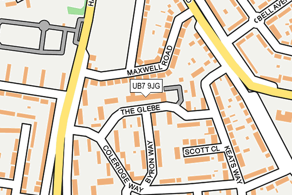 UB7 9JG map - OS OpenMap – Local (Ordnance Survey) UB7 9JG map - OS OpenMap – Local (Ordnance Survey)