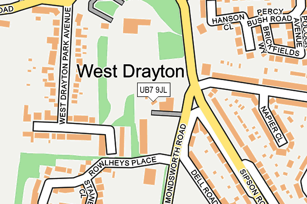 UB7 9JL map - OS OpenMap – Local (Ordnance Survey) UB7 9JL map - OS OpenMap – Local (Ordnance Survey)