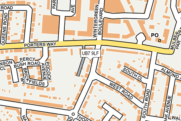 UB7 9LF map - OS OpenMap – Local (Ordnance Survey) UB7 9LF map - OS OpenMap – Local (Ordnance Survey)