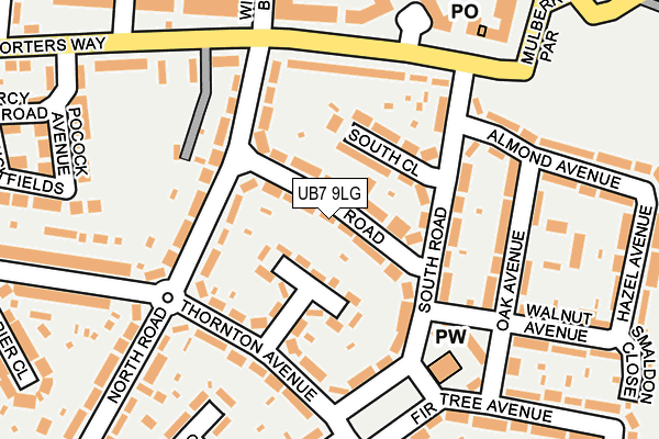 UB7 9LG map - OS OpenMap – Local (Ordnance Survey) UB7 9LG map - OS OpenMap – Local (Ordnance Survey)