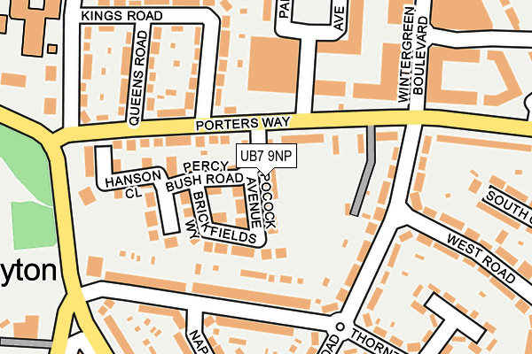 UB7 9NP map - OS OpenMap – Local (Ordnance Survey) UB7 9NP map - OS OpenMap – Local (Ordnance Survey)