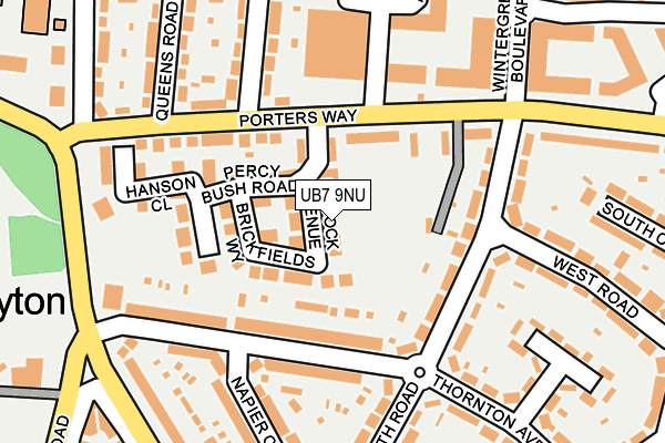 UB7 9NU map - OS OpenMap – Local (Ordnance Survey) UB7 9NU map - OS OpenMap – Local (Ordnance Survey)
