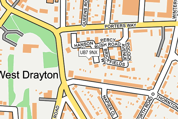 UB7 9NX map - OS OpenMap – Local (Ordnance Survey) UB7 9NX map - OS OpenMap – Local (Ordnance Survey)