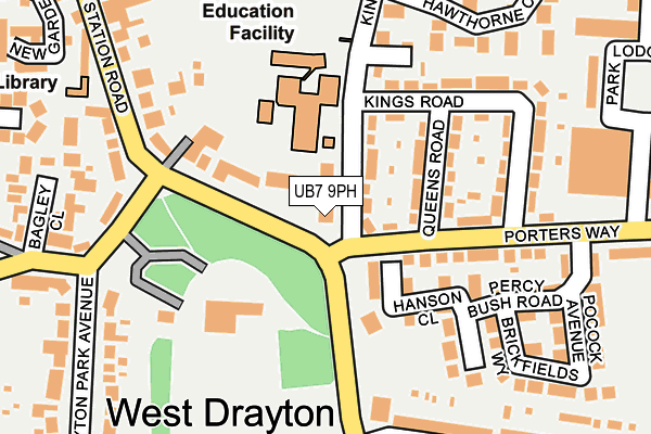 UB7 9PH map - OS OpenMap – Local (Ordnance Survey) UB7 9PH map - OS OpenMap – Local (Ordnance Survey)