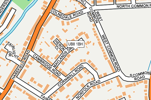 UB8 1BH map - OS OpenMap – Local (Ordnance Survey) UB8 1BH map - OS OpenMap – Local (Ordnance Survey)