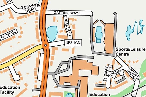 UB8 1GN map - OS OpenMap – Local (Ordnance Survey) UB8 1GN map - OS OpenMap – Local (Ordnance Survey)