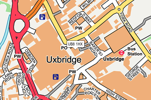 UB8 1HX map - OS OpenMap – Local (Ordnance Survey) UB8 1HX map - OS OpenMap – Local (Ordnance Survey)