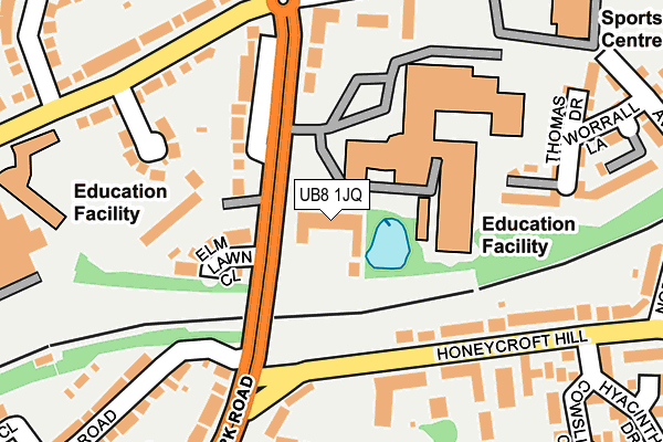 UB8 1JQ map - OS OpenMap – Local (Ordnance Survey) UB8 1JQ map - OS OpenMap – Local (Ordnance Survey)